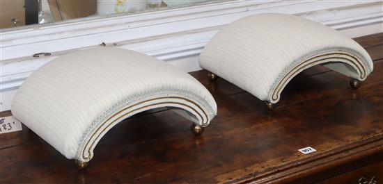 A pair of Regency footstools